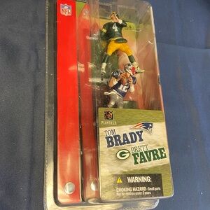 Vintage Y2K Tom Brady & Brett Favre Mini McFarlane Figures